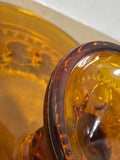 Indiana Amber Glass Style Pedestal Cake Plate
