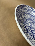 La Primula Spongeware Pasta Salad Bowl Italy Blue White *Read Description*
