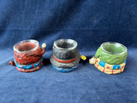Set Of 3 Snowman Candle Holders *Read Description*