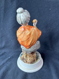 Capodimonte-Style Elderly Lady Sitting Figurine *Read Description*
