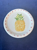 Set Of 4 Ceramic Pineapple Coasters In Holder *Read Description*