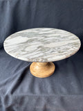 Marble And Wood Cake Stand *Read Description*