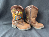 Disney Toy Story Woody Bullseye Cowboy Boots Side Zip Brown Toddler Boys Size 6