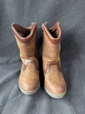 Disney Toy Story Woody Bullseye Cowboy Boots Side Zip Brown Toddler Boys Size 6