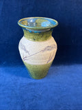 Speckled Green Pottery Vase