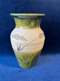 Speckled Green Pottery Vase