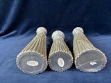 Set Of 3 Table Top Gold Toned Finials