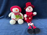 Pair Of Snowman Stuffed Dolls
