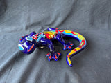 Mexican Talavera Blue Ceramic Gecko Lizard Wall Art Pottery