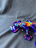 Mexican Talavera Blue Ceramic Gecko Lizard Wall Art Pottery