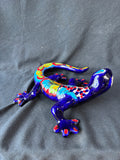 Mexican Talavera Blue Ceramic Gecko Lizard Wall Art Pottery