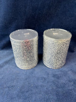 Pair Of Unscented Silver Toned Unused Candles