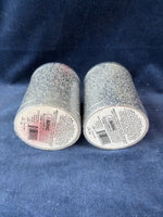 Pair Of Unscented Silver Toned Unused Candles