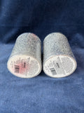 Pair Of Unscented Silver Toned Unused Candles