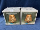 Pair Of Silver Plated Candle Holders Ornate / Lamp