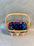 Longaberger 2001 Inaugural Basket W/Liner And Protector (G)