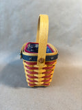 Longaberger 2001 Inaugural Basket W/Liner And Protector (G)