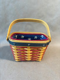 Longaberger 2001 Inaugural Basket W/Liner And Protector (G)