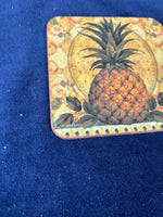 Set Of 5 Pimpernel Golden Pineapple Coasters