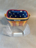 Longaberger 2001 Inaugural Basket W/Liner And Protector (G)