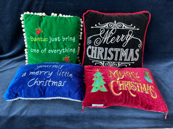 Lot Of Small Christmas Throw Pillows