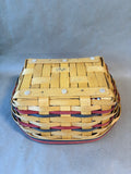 Longaberger Basket W/ Plastic Protector And Liner (H)