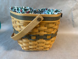 Longaberger Christmas Collection 1997 Red Snowflake Basket Liner Protector (I)
