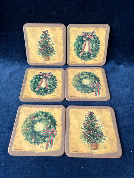 Pimpernel Christmas Coasters Set of 6