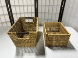 Lot Of 2 Natural Woven Storage Baskets