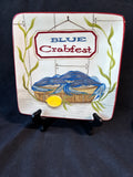 4-Piece Ceramic Kate McRostie Blue Crabfest Certified International Dish Lot