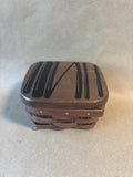 Longaberger 2015 Sweetheart Chocolate Swirl Basket w/Lid, Plastic Protector (L)