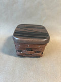 Longaberger 2015 Sweetheart Chocolate Swirl Basket w/Lid, Plastic Protector (L)