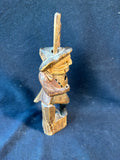 Hand-Carved Russian Wooden Folk Art Nutcracker Figurine *Read Description*