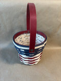 Longaberger 2012 Americana Summer Bouquet Basket And Protector(M)