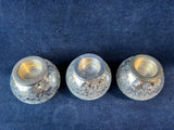 Set Of 3 Mercury Glass T-Light Holders
