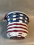 Longaberger 2012 Americana Summer Bouquet Basket And Protector(M)