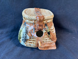 Ceramic Fishing Basket Bird House *Read Description*