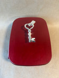 Longaberger Key To My Heart Sweetheart Basket 2011 Key Lock Red Valentine W/Knob (N)