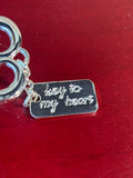 Longaberger Key To My Heart Sweetheart Basket 2011 Key Lock Red Valentine W/Knob (N)