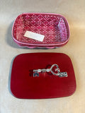 Longaberger Key To My Heart Sweetheart Basket 2011 Key Lock Red Valentine W/Knob (N)