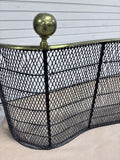 Brass & Metal Mesh Fireplace Fender