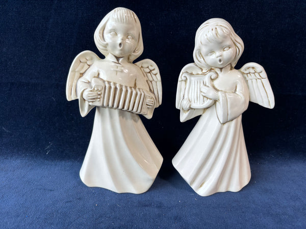 Pair Of Ceramic Angels