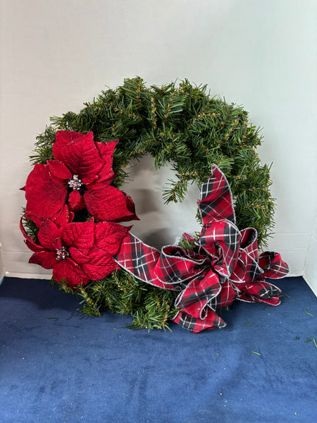 Poinsettia Christmas Wreath