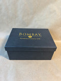 Bombay Co. Christmas Condiment Jar Poinsettia Lid Reindeer Spoon