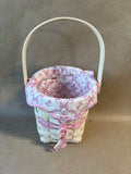 Longaberger 2002 Horizen of Hope White Washed Basket Liner & Protector (T)