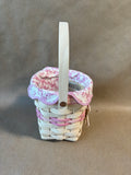 Longaberger 2002 Horizen of Hope White Washed Basket Liner & Protector (T)