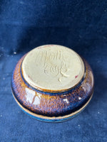 Signed Cat Trinket Dish Pottery
