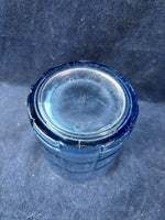 Set Of 6 Anchor Hocking Tartan Denim Blue Old Fashioned Lowball Glasses