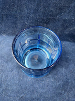 Set Of 6 Anchor Hocking Tartan Denim Blue Old Fashioned Lowball Glasses