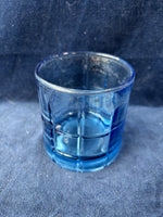 Set Of 6 Anchor Hocking Tartan Denim Blue Old Fashioned Lowball Glasses